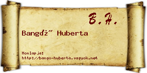 Bangó Huberta névjegykártya